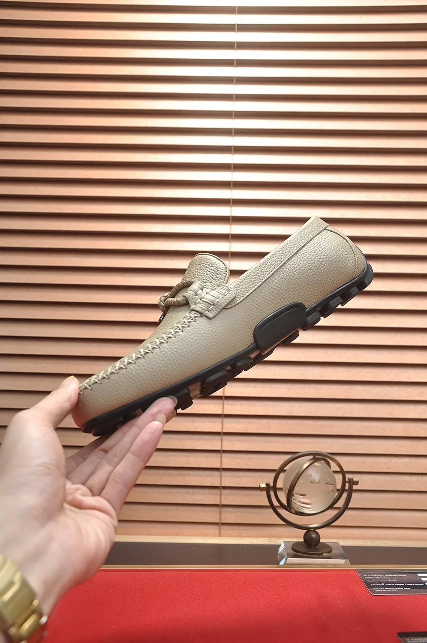 Men's shoes 💰480💶 [Ferragamo/Ferragamo] The latest model in the counter. Original imported open-sided fine cowhide hand-woven + imported 🐂 cowhide + original luxury metal buckle + original combination outsole. No pressure in comparison 38--44🎉